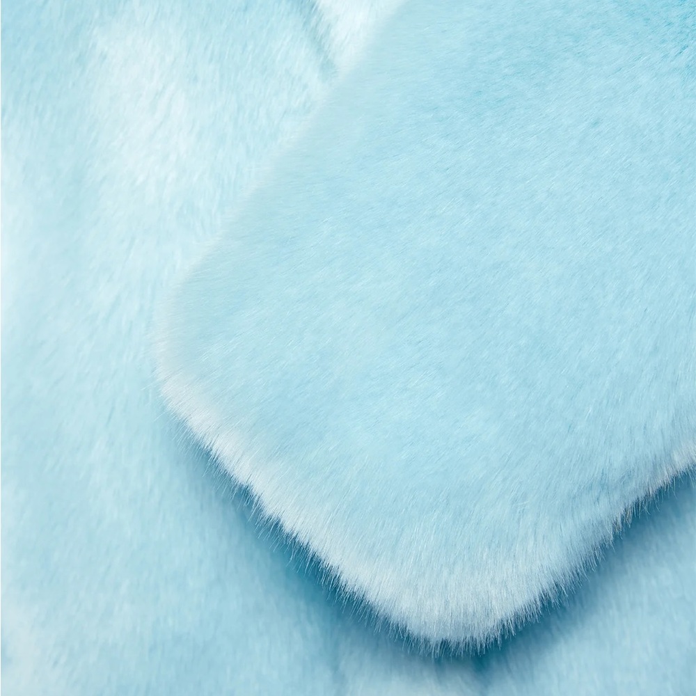 Couture Designer La Seine & Moi Faux Mink Fur Coat Jacket Blue XS S $405 - Picture 6 of 15